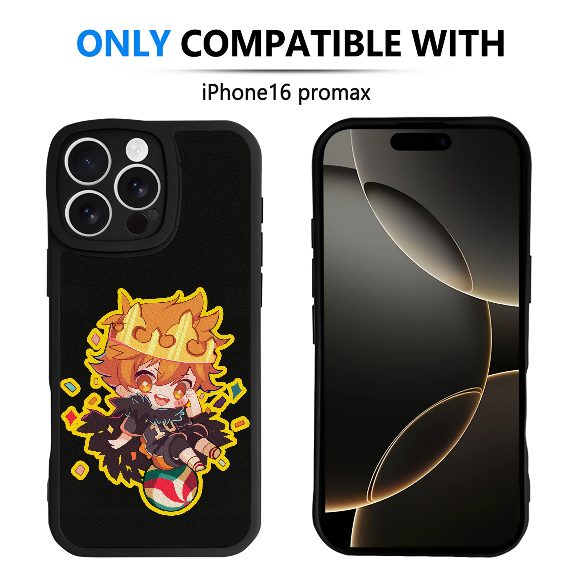 （画像用） ハイキュー!! Haikyu!! 【iPhone 16シリーズ対応】シリコンスマホケース（レザー調） 材質：シリコン